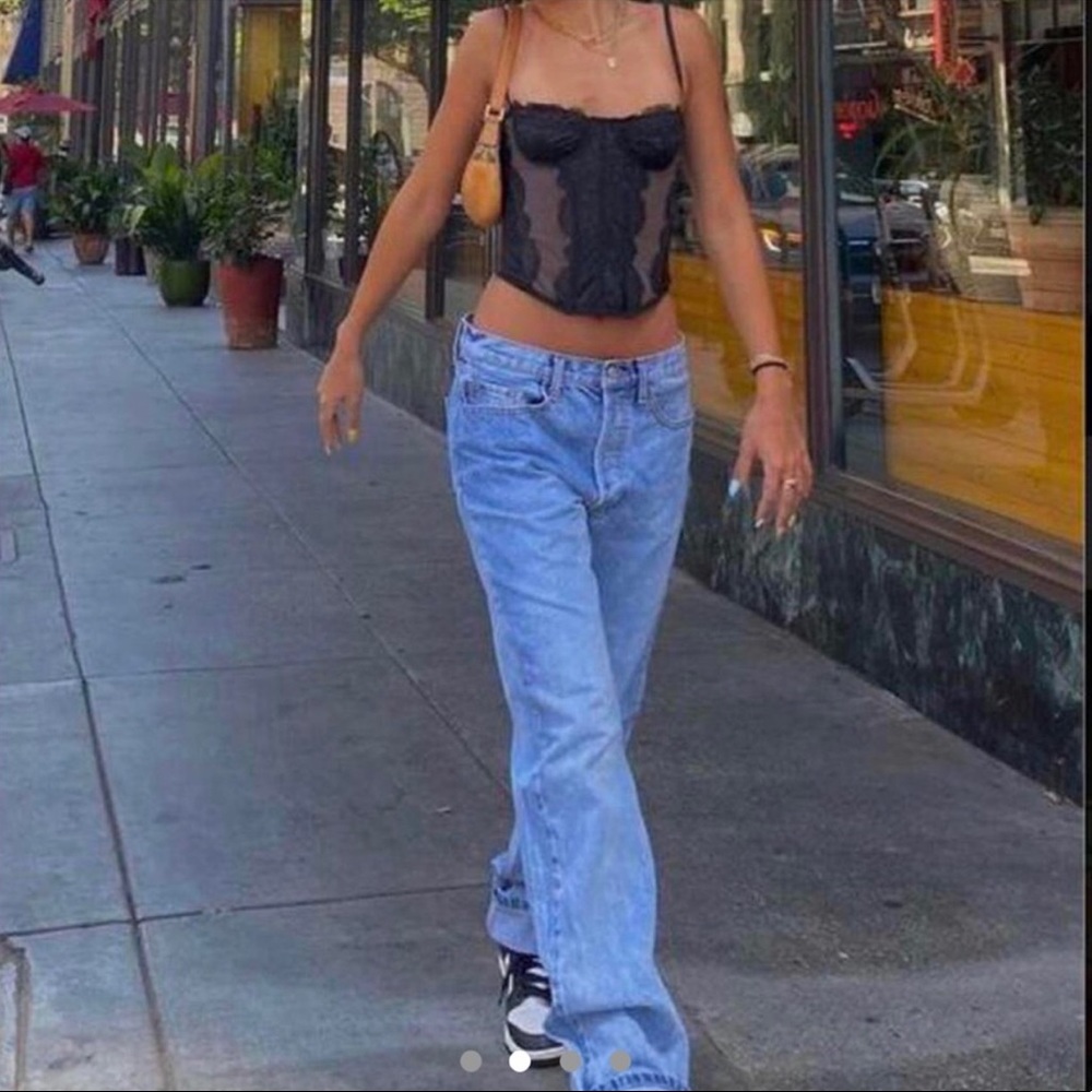 Urban Outfitters Out from Under Modern Love Corset Top Black - Picture 9 of 11